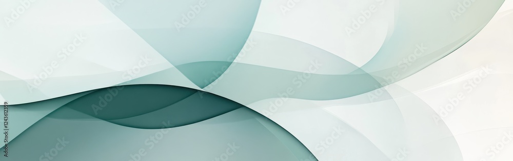 Fototapete abstract design featuring muted mint hues creating a serene and calming visual experience for contem