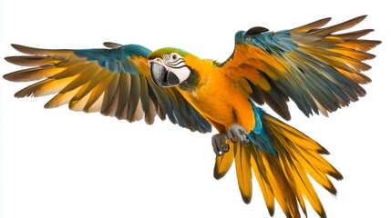 Stunning Macaw in Flight: A Vibrant Display of Nature's Art