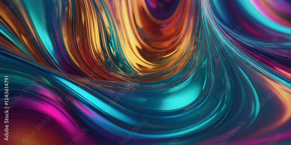 Poster abstract swirling patterns of vibrant colors create a captivating visual experience with fluid shape