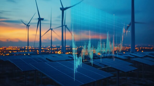 courbe de la bourse sur &eacute;conomie d'&eacute;nergie 