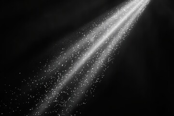 Soft Light Beam Illuminating Dust Particles in Dark Background