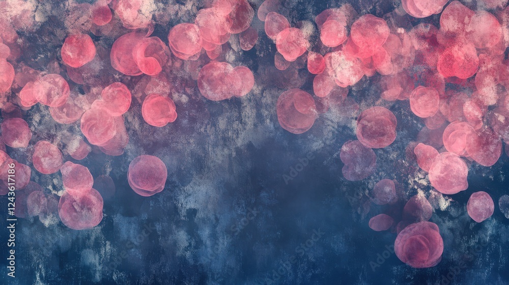 Poster Romantic bokeh pattern featuring soft pink lights and dreamy background tones in an artistic display