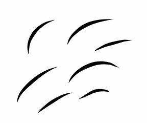 Fototapeta premium black eyebrow pattern doodle abstract background, can be used in salons, parlors, or fashion related industries. best in print media