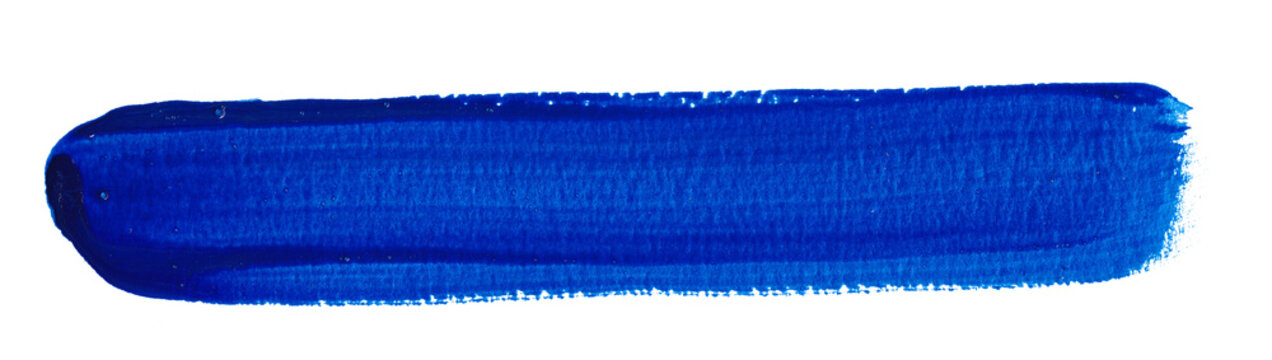 PNG Trazo azul, pincelada abstracta en forma de trazo alargado. Mancha de pintura acr&iacute;lica brillante l&iacute;nea alargada sobre fondo transparente