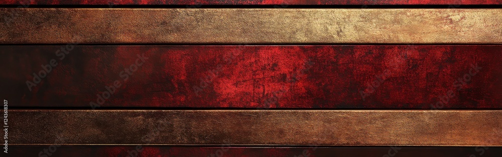 Aufkleber Luxurious striped background blending deep bronze and red tones to create a rich visual experience