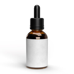 Amber glass medicine bottle with dropper