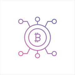 Virtual Currency icon vector stock illustration