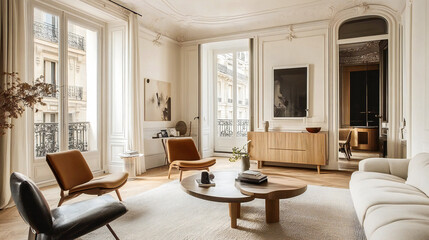 Fototapeta premium home interior design of modern living room in apartment 