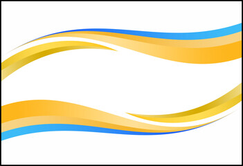 Modern gradient blue yellow white abstract banner background with geometric shapes	