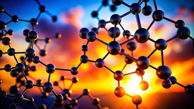 Silhouette of Molecular Structures: Cosmetic Preservatives - Stock Photo