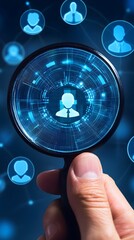 A business team analyzing key performance indicators (KPIs) for digital lead generation, with focus on audience targeting