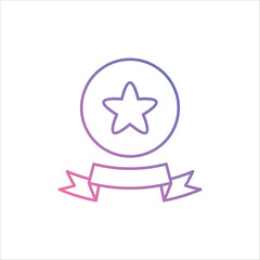 Game Achievement icon vector stock illustration