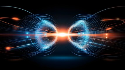 Captivating Magnetic Field Visualization in Ethereal Dark Space