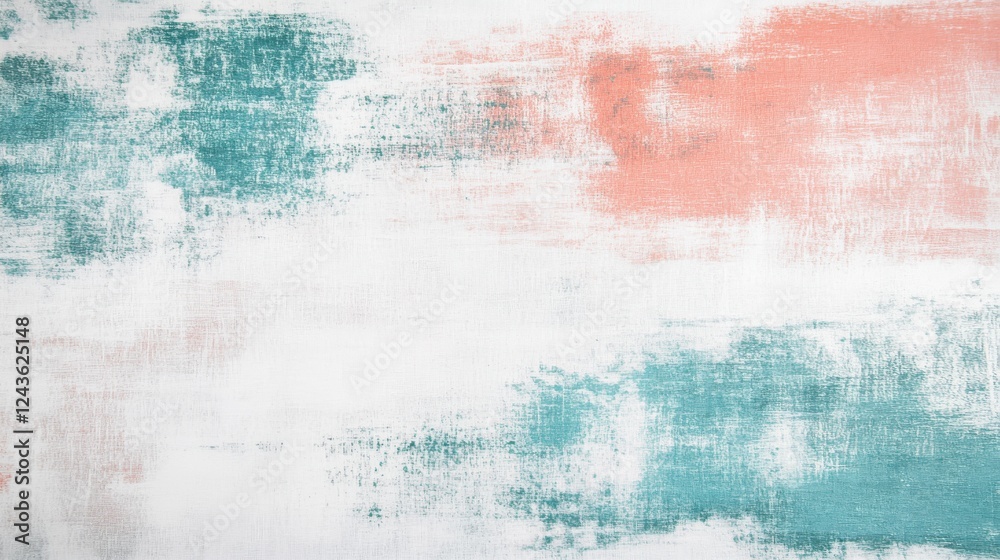 Leinwandbilder soft textured background featuring subtle strokes of turquoise and peach tones creating an inviting 