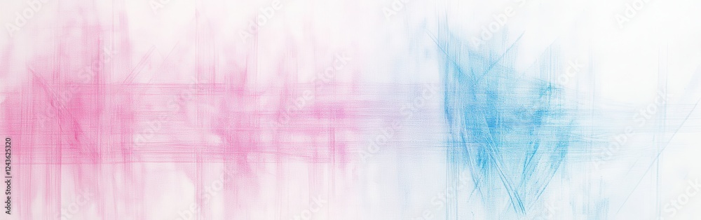 Poster soft pencil strokes create a pastel pink and blue grid pattern in a calming design