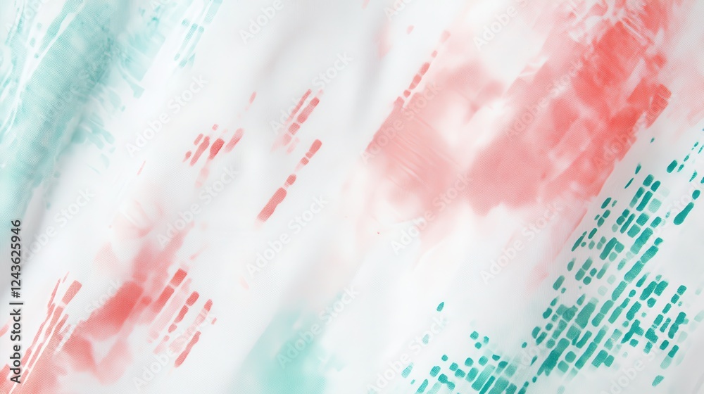 Aufkleber soft pastel mint and coral dashed patterns create a soothing and vibrant backdrop for creative proje