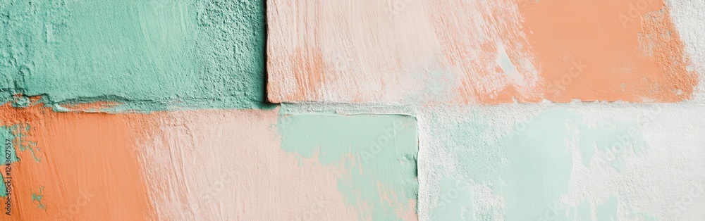 Poster minimalist composition of soft pastel strokes on textured surface creates a serene artistic vibe in 