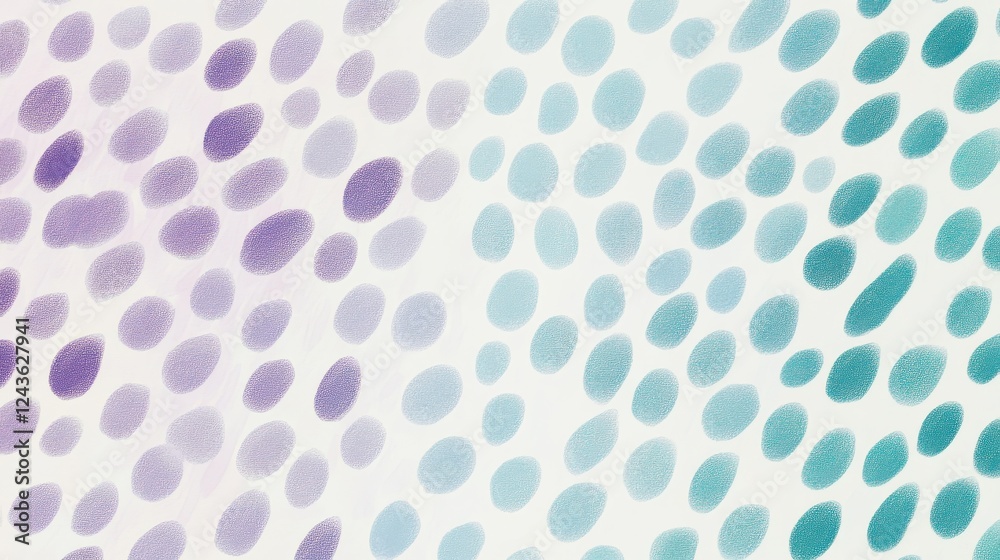 Aufkleber Minimalist dotted pencil strokes create a soothing design in light pastel colors with intricate patterns
