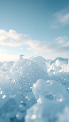 Glacial Bubbles, 8k  photorealism. with white shades