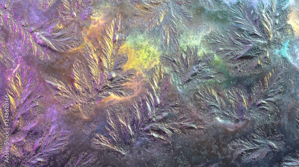 Aufkleber iridescent pastel sparkles of lilac and mint green create a captivating abstract art piece