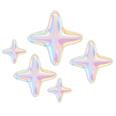 3D Iridescent Holographic Rainbow Sparkles 