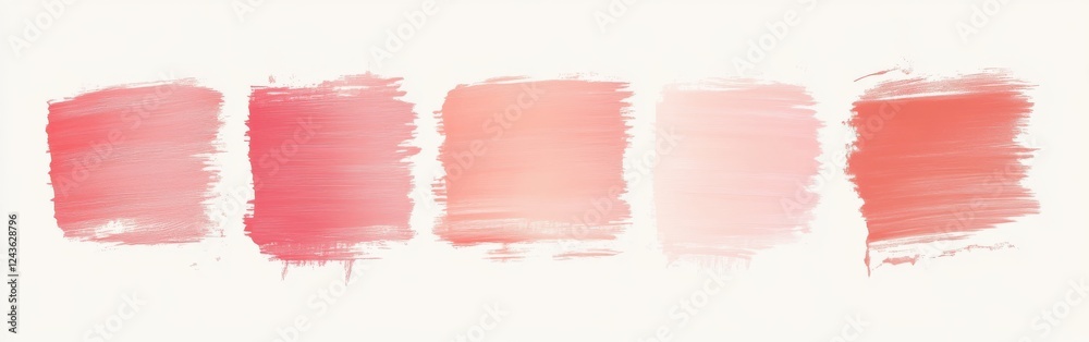 Poster elegant pastel coral gradient displayed with soft pencil strokes showcasing a blend of hues