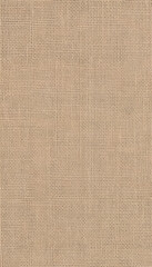 Natural linen fabric, background or texture, brown color, toned, top view, close up. with white shades
