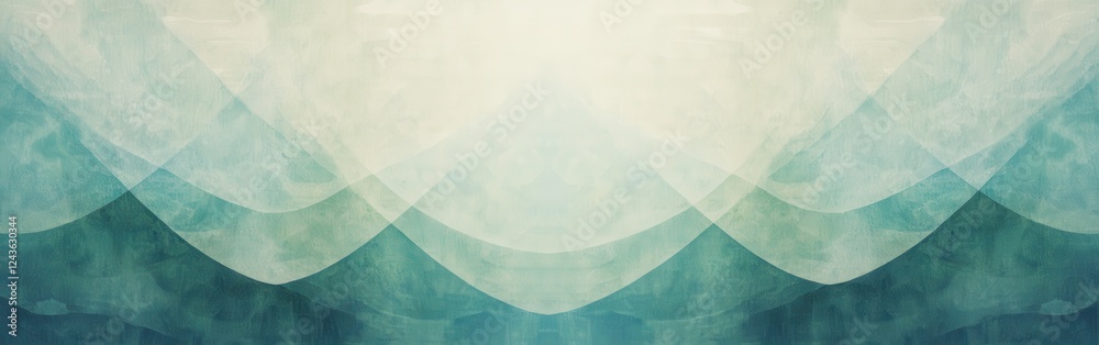 Poster Gradient design showcasing a smooth transition from deep aqua to soft cream tones for a calming backdrop effect