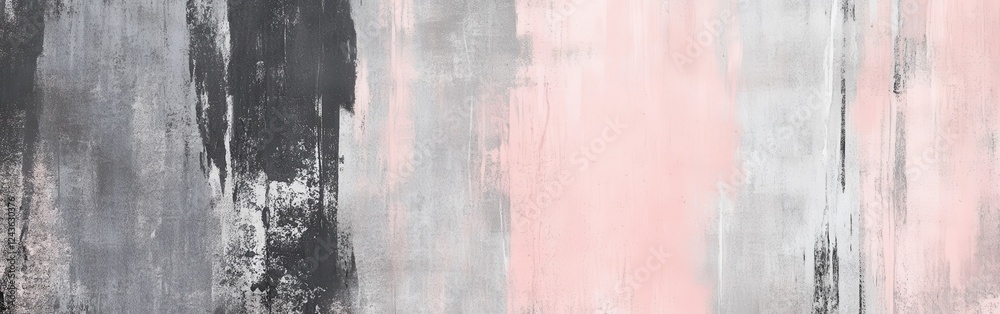 Poster abstract pencil strokes create a dynamic composition blending soft pinks and dark grays in a texture