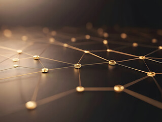 abstract visualization of technological connections and networks