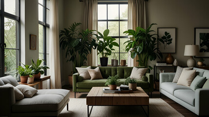 modern living room with furniture