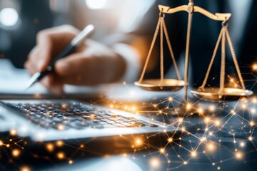 A mediator handling taxpayer disputes, two individuals arguing while a professional arbitrator calmly explains tax laws