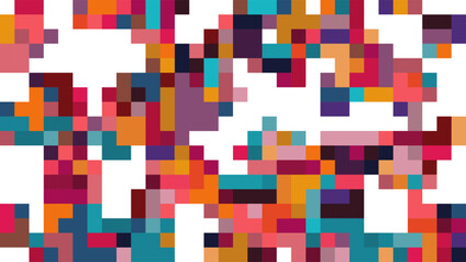ABSTRACT BACKGROUND PIXEL PATTERN COLORFUL MOSAIC GRID DESIGN WITH GEOMETRIC SHAPES VECTOR TEMPLATE GOOD FOR MODERN WEBSITE, WALLPAPER, COVER DESIGN 
