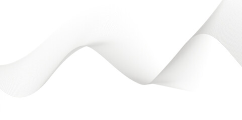 Dynamic minimal smoke sound line. Abstract glowing white blend line smooth flow soundwave curve energy gradient vector futuristic digital outline line science design.	