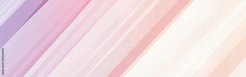 Poster Diagonal striped background blending soft pastel shades in a calming and artistic design for creative projects
