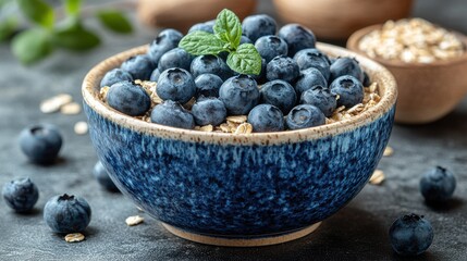 bowl of overnight oats isolated on transparent background