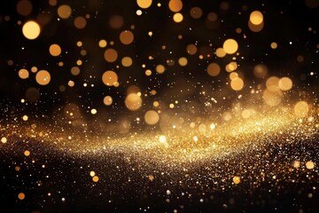 Fototapeta premium Festive Golden Glittering for Holidays