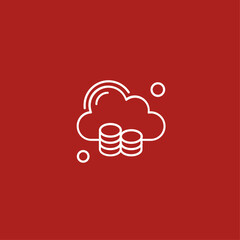 Cloud money icon flat vector design