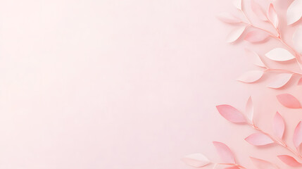 Fototapeta premium A soft pink gradient background transitioning smoothly from a rich blush tone to a gentle white hue. The subtle color shift creates a calming and elegant atmosphere. The spacious composition with