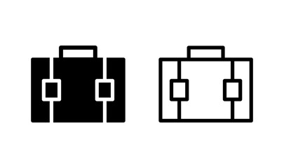 Briefcase icon logo design. suitcase sign and symbol. luggage symbol.
