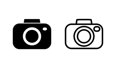 Camera icon logo design. photo camera sign and symbol. photography icon.