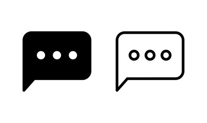 Chat icon logo design. speech bubble sign and symbol. comment icon. message