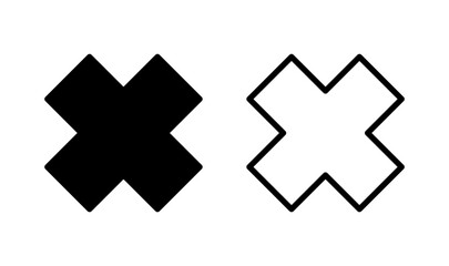 Close icon logo design. Delete sign and symbol. cross sign