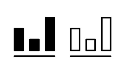 Growing graph icon logo design. Chart sign and symbol. diagram icon
