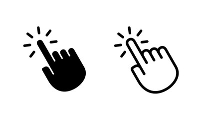 Hand click icon logo design. pointer sign and symbol. hand cursor icon