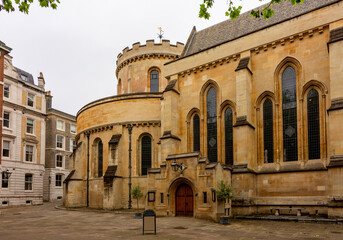 Temple church built by the Knights Templar in 12th century, London, UK
