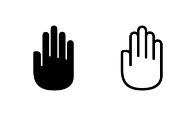 Hand icon logo design. hand sign and symbol. palm