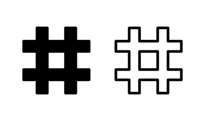 Hashtag icon logo design. hashtag sign and symbol