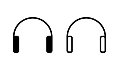 Headphone icon logo design. Headvector sign and symbol