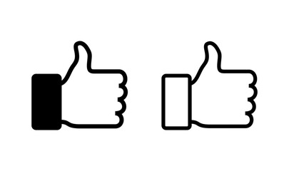 Like icon logo design. Thumbs up sign and symbol. Hand like